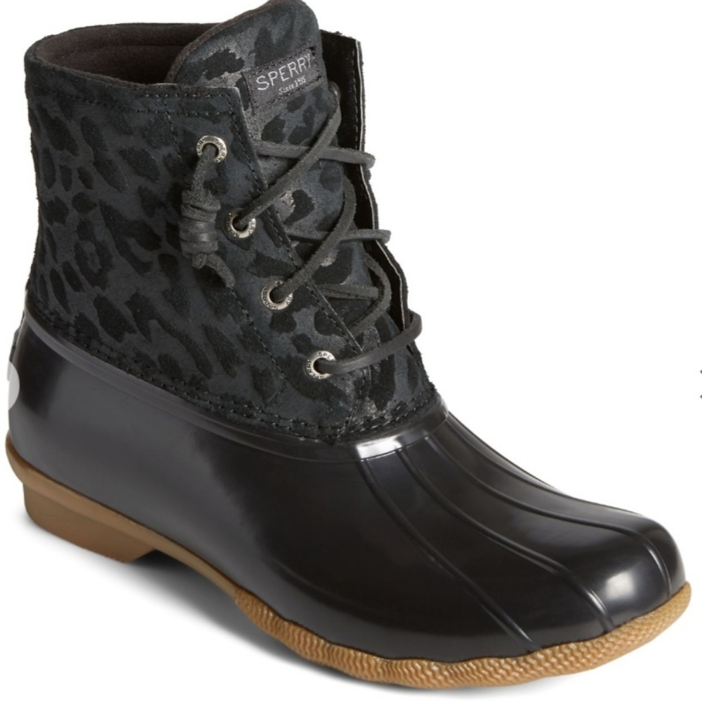 Sperry Cheetah Print Duck Boots